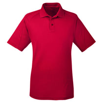 Harriton Men's Red 3.8 oz. Polytech Mesh Insert Polo
