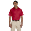 Harriton Men's Red 3.8 oz. Polytech Mesh Insert Polo