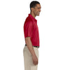 Harriton Men's Red 3.8 oz. Polytech Mesh Insert Polo