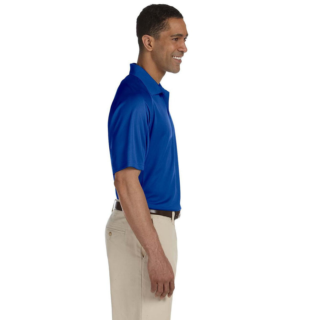 Harriton Men's True Royal 3.8 oz. Polytech Mesh Insert Polo