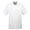 Harriton Men's White 3.8 oz. Polytech Mesh Insert Polo