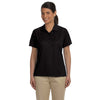 Harriton Women's Black 3.8 oz. Polytech Mesh Insert Polo