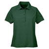 Harriton Women's Dark Green 3.8 oz. Polytech Mesh Insert Polo