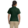 Harriton Women's Dark Green 3.8 oz. Polytech Mesh Insert Polo