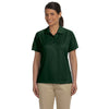 Harriton Women's Dark Green 3.8 oz. Polytech Mesh Insert Polo