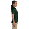 Harriton Women's Dark Green 3.8 oz. Polytech Mesh Insert Polo