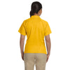 Harriton Women's Gold 3.8 oz. Polytech Mesh Insert Polo