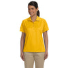 Harriton Women's Gold 3.8 oz. Polytech Mesh Insert Polo