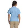 Harriton Women's Light Blue 3.8 oz. Polytech Mesh Insert Polo