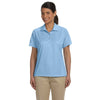 Harriton Women's Light Blue 3.8 oz. Polytech Mesh Insert Polo