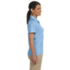 Harriton Women's Light Blue 3.8 oz. Polytech Mesh Insert Polo