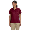 Harriton Women's Maroon 3.8 oz. Polytech Mesh Insert Polo