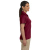Harriton Women's Maroon 3.8 oz. Polytech Mesh Insert Polo