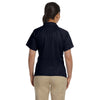 Harriton Women's Navy 3.8 oz. Polytech Mesh Insert Polo
