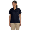 Harriton Women's Navy 3.8 oz. Polytech Mesh Insert Polo