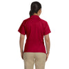 Harriton Women's Red 3.8 oz. Polytech Mesh Insert Polo