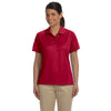 Harriton Women's Red 3.8 oz. Polytech Mesh Insert Polo