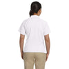 Harriton Women's White 3.8 oz. Polytech Mesh Insert Polo