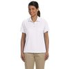 Harriton Women's White 3.8 oz. Polytech Mesh Insert Polo