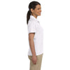 Harriton Women's White 3.8 oz. Polytech Mesh Insert Polo