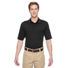Harriton Men's Black Cayman Performance Polo