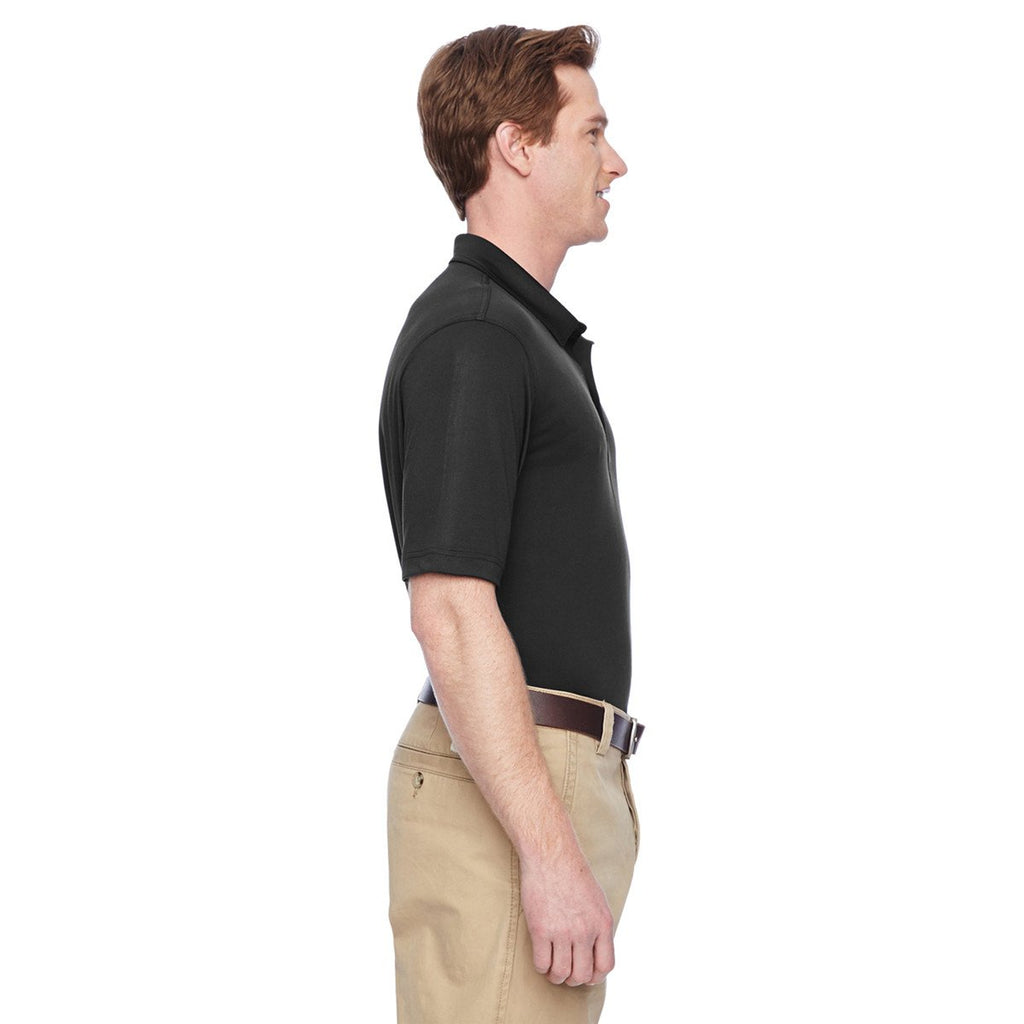 Harriton Men's Black Cayman Performance Polo
