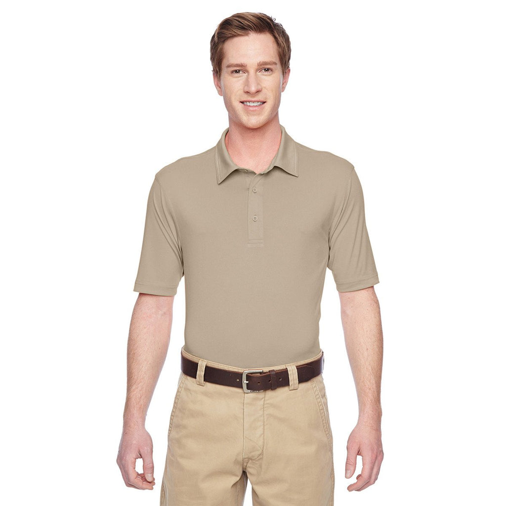 Harriton Men's Khaki Cayman Performance Polo