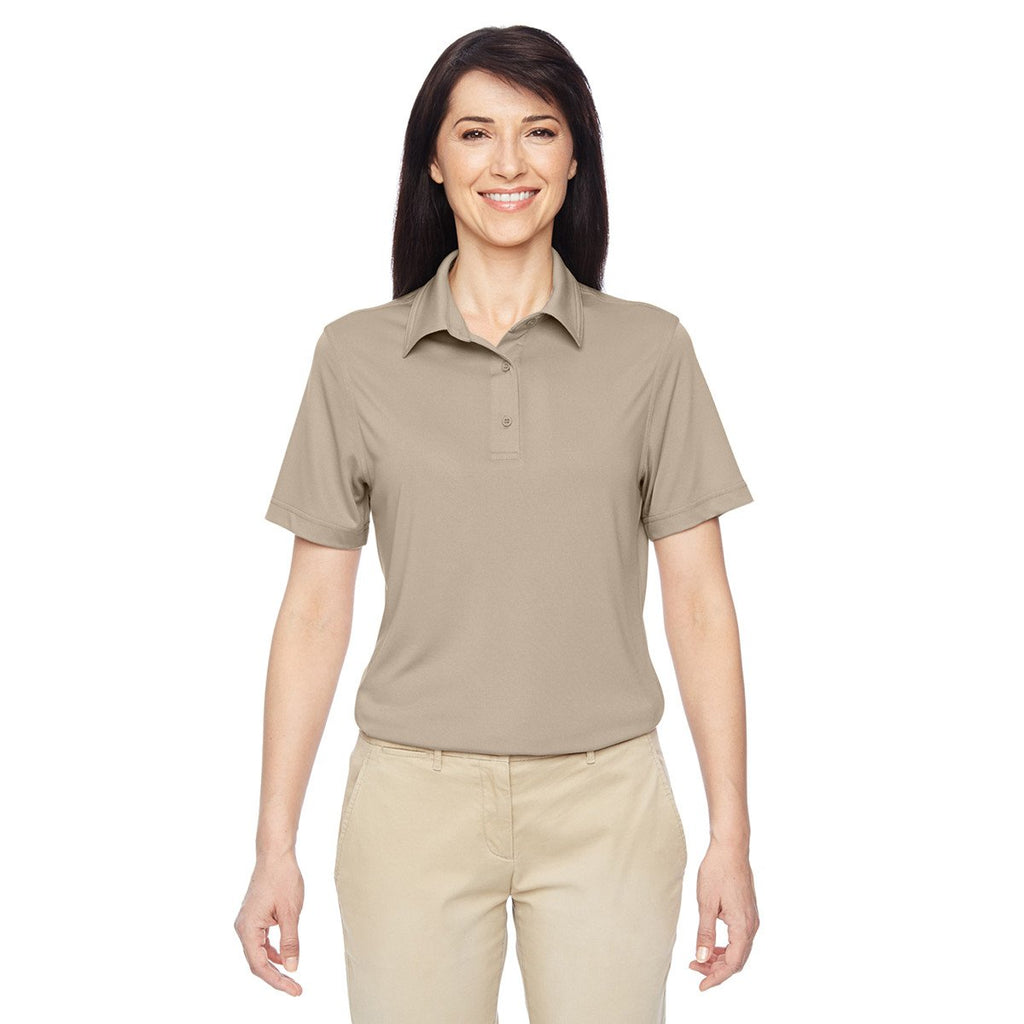 Harriton Women's Khaki Cayman Performance Polo