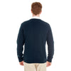 Harriton Men's White Pilbloc V-Neck Button Cardigan Sweater