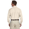 Harriton Men's Creme Easy Blend Long-Sleeve Twill Shirt with Stain-Release