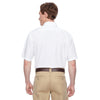 Harriton Men's White Advantage Snap Closure Short-Sleeve Shirt
