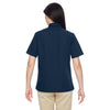 Harriton Women's Dark Navy Advantage Snap Closure Short-Sleeve Shirt