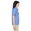 Harriton Women's Industry Blue Advantage Snap Closure Short-Sleeve Shirt