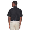Harriton Men's Black Key West Short-Sleeve Performance Staff Shirt