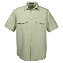 Harriton Men's Green Mist Key West Short-Sleeve Performance Staff Shirt