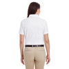 Harriton Women's White Short-Sleeve Oxford with Stain-Release