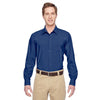 Harriton Men's Pool Blue Paradise Long-Sleeve Performance Shirt