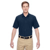 Harriton Men's Navy Paradise Short-Sleeve Performance Shirt