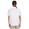 Harriton Women's White Paradise Short-Sleeve Performance Shirt