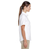 Harriton Women's White Paradise Short-Sleeve Performance Shirt