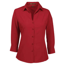 Harriton Women's Parrot Red Paradise 3/4-Sleeve Performance Shirt