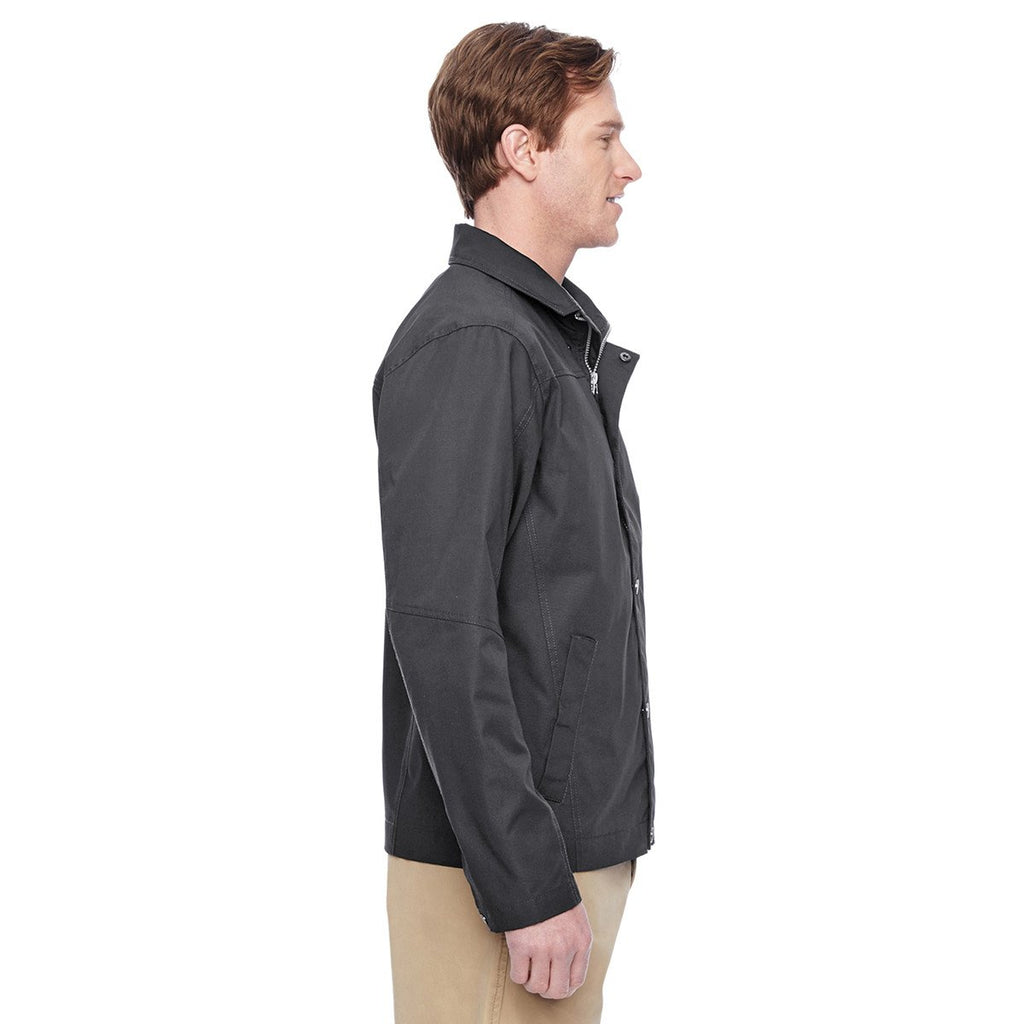 Harriton Men's Dark Charcoal Auxiliary Canvas Work Jacket