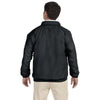 Harriton Men's Black/Stone Microfiber Club Jacket