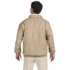 Harriton Men's Stone/Navy Microfiber Club Jacket