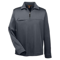 Harriton Men's Dark Charcoal Task Performance Fleece Quarter-Zip Jacket