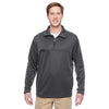 Harriton Men's Dark Charcoal Task Performance Fleece Quarter-Zip Jacket