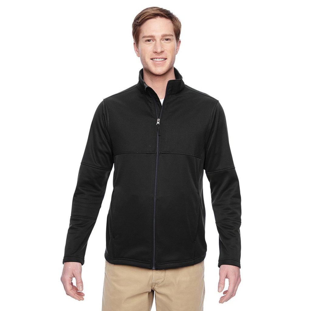Harriton Men's Black Task Performance Fleece Full-Zip Jacket