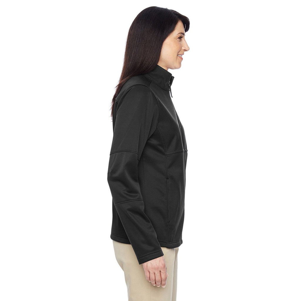 Harriton Women's Black Task Performance Fleece Full-Zip Jacket