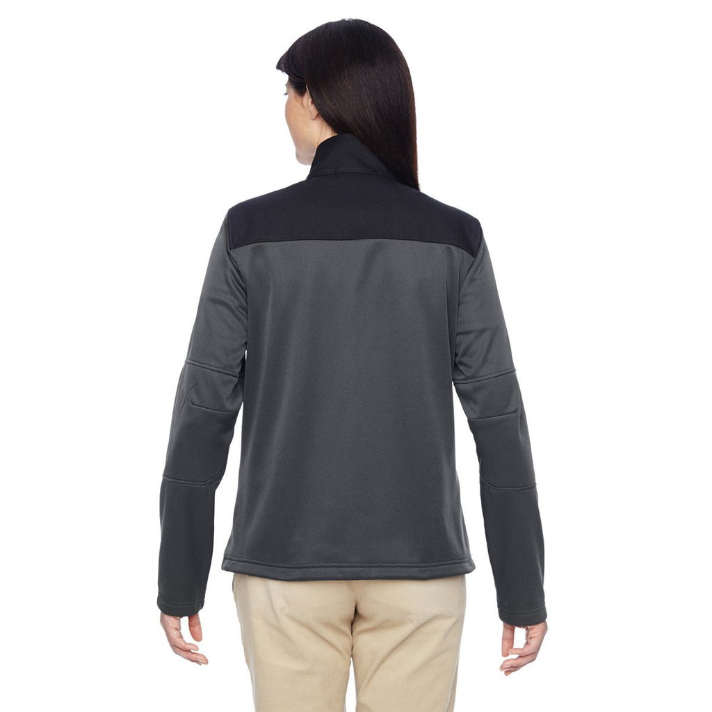 Harriton Women's Dark Charcoal Task Performance Fleece Full-Zip Jacket