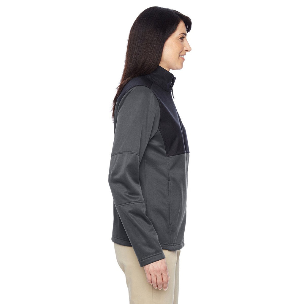 Harriton Women's Dark Charcoal Task Performance Fleece Full-Zip Jacket